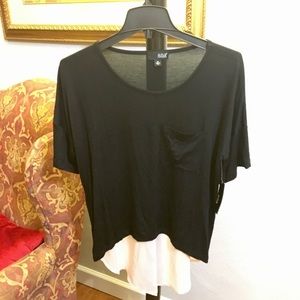 Longer layered soft tee